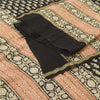 Sanskriti Vintage Long Dupatta/Stole Pure Cotton Black Hand Bloc Printed Veil