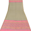 Sanskriti Vintage Long Dupatta/Stole Cotton Silk Pink/Green Hand Block Printed