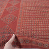 Sanskriti Vintage Long Dupatta/Stole Pure Cotton Dusty Red Hand Block Print Veil