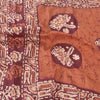 Sanskriti Vintage Brown Dupatta Long Stole Pure Silk Printed Batik Premium Veil