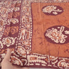 Sanskriti Vintage Brown Dupatta Long Stole Pure Silk Printed Batik Premium Veil