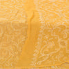 Sanskriti Vintage Long Dupatta/Stole Pure Cotton Yellow Hand Embroidered Kantha