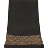 Sanskriti Vintage Black Dupatta Long Stole Pure Silk Embroidered Premium Scarves