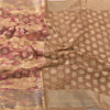 Sanskriti Vintage Brown Dupatta Long Stole Blend Cotton Woven Printed Wrap Veil