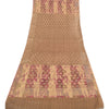 Sanskriti Vintage Brown Dupatta Long Stole Blend Cotton Woven Printed Wrap Veil