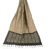 Sanskriti Vintage Black/Cream Dupatta Long Stole Cotton Silk Woven Premium Veil