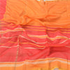 Sanskriti Vintage Yellow/Red Dupatta Long Stole Pure Cotton Woven Wrap Scarve