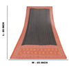 Sanskriti Vintage Black/Orange Dupatta Long Stole Pure Georgette Embroidery Veil