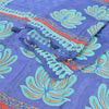 Sanskriti Vintage Blue Dupatta Long Stole Art Silk Embroidered Printed Wrap Veil