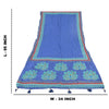 Sanskriti Vintage Blue Dupatta Long Stole Art Silk Embroidered Printed Wrap Veil