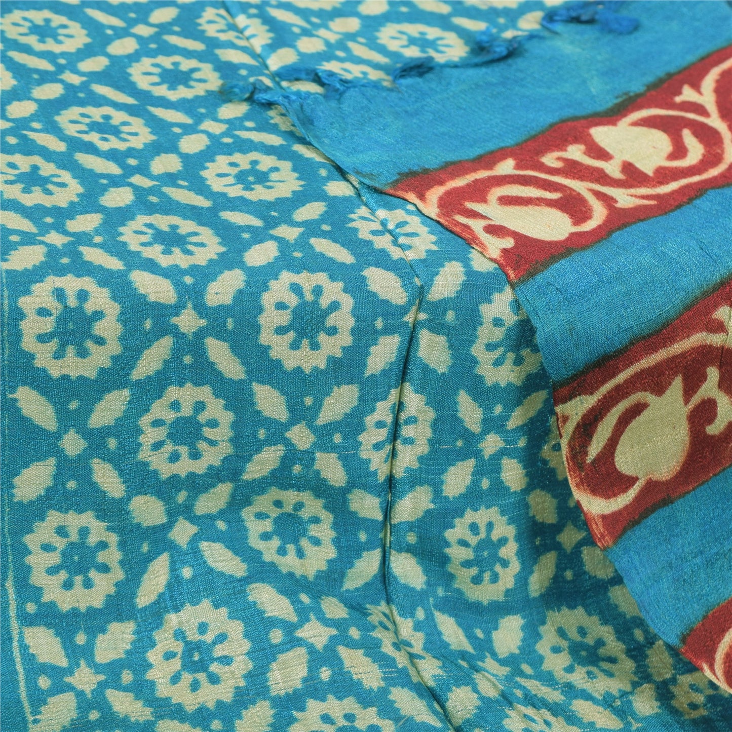 Sanskriti Vintage Blue Dupatta Long Stole Pure Cotton Printed Premium Wrap Veil