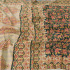 Sanskriti Vintage Black/Cream Dupatta Long Stole Pure Silk Handmade Kantha Veil