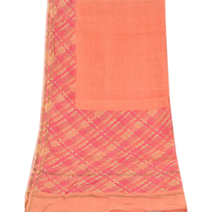 Sanskriti Vintage Orange Dupatta Long Stole Pure Cotton Printed Premium Scarves