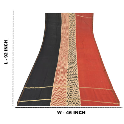 Sanskriti Vintage Indian Dupatta Long Stole Pure Cotton Printed Premium Scarves