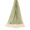 Sanskriti Vintage Long Dupatta/Stole Blend Cotton Ivory/Green Hand Woven Veil