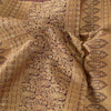 Sanskriti Vintage Long Dupatta/Stole Artificial Silk Brown Woven Scarf Veil