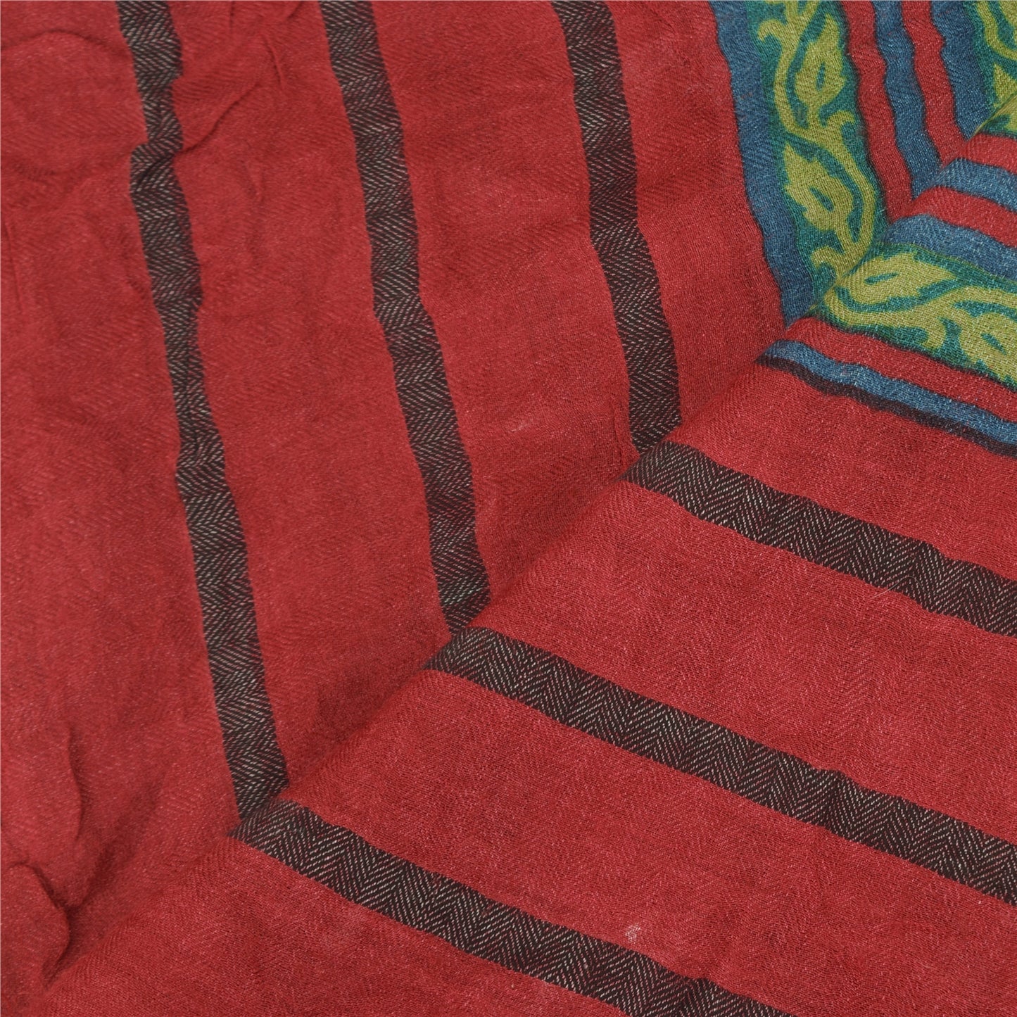 Sanskriti Vintage Red Dupatta Long Stole Pure Cotton Printed Woven Premium Veil