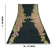 Sanskriti Vintage Black Dupatta Long Stole Pure Silk Printed Premium Wrap Hijab