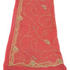 Sanskriti Vintage Pink Dupatta Long Stole Georgette Hand Beaded Premium Scarves