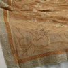 Sanskriti Vintage Brown Dupatta Pure Georgette Silk Hand Beaded Zari Stole