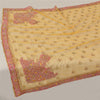 Sanskriti Vintage Bollywood Dupatta Net Mesh Mustard Hand Beaded Zardozi Stole