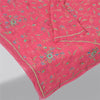 Sanskriti Vintage Long Dupatta Pure Georgette Pink Hand Beaded Stole Scarf Veil