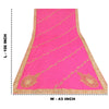 Sanskriti Vintage Fuchsia Dupatta Long Stole Pure Georgette Hand Beaded Scarves