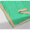 Sanskriti Vintage Seafoam Green Dupatta Long Stole Pure Silk Hand Beaded Scarves