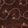 Sanskriti Vintage Brown Indian Sarees Pure Silk Hand Embroidered Sari Fabric