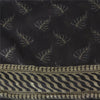 Sanskriti Vintage Black Sarees Pure Silk Hand Woven Premium Sari Craft Fabric