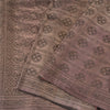 Sanskriti Vintage Mauve Sarees Pure Silk Hand Beaded Premium Sari Craft Fabric