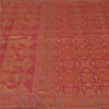 Sanskriti Vintage Pink Sarees Pure Silk Hand Woven Premium Sari 5yd Craft Fabric