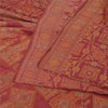 Sanskriti Vintage Pink Sarees Pure Silk Hand Woven Premium Sari 5yd Craft Fabric