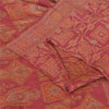 Sanskriti Vintage Pink Sarees Pure Silk Hand Woven Premium Sari 5yd Craft Fabric