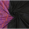 Sanskriti Vintage Black Sarees Pure Silk Hand Woven Baluchari Sari Craft Fabric