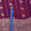 Sanskriti Vintage Purple Sarees Pure Silk Brocade/Banarasi Woven Sari 6yd Fabric