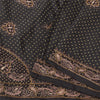 Sanskriti Vintage Indian Brown Sarees Pure Silk Hand Beaded Premium Sari Fabric