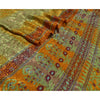 Sanskriti Vintage Green Sarees Moss Crepe Floral Printed Craft Fabric Sari