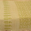 Sanskriti Vintage Sarees Green Block Printed Pure Cotton Sari Soft Craft Fabric