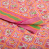 Sanskriti Vintage Sarees Pink Patan Patola Printed Pure Cotton Sari Craft Fabric