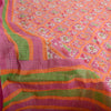 Sanskriti Vintage Sarees Pink Patan Patola Printed Pure Cotton Sari Craft Fabric