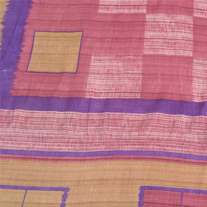 Sanskriti Vintage Sarees Indian Pink 100% Pure Cotton Printed Sari Craft Fabric