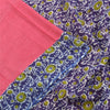 Sanskriti Vintage Sarees Pink/Purple Pure Cotton Printed Sari 5yd Craft Fabric