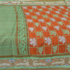 Sanskriti Vintage Sarees Blend Silk Patan Patola Printed Sari 5yd Craft Fabric