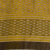 Sanskriti Vintage Sarees Peach/Green Pure Cotton Printed Sari 5yd Craft Fabric