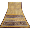 Sanskriti Vintage Sarees Light Yellow Pure Cotton Printed Sari 5yd Craft Fabric