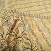 Sanskriti Vintage Sarees Beige Indian Pure Cotton Printed Sari 5yd Craft Fabric