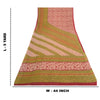 Sanskriti Vintage Sarees Red/Green Pure Cotton Printed Sari 5yd Craft Fabric