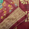 Sanskriti Vintage Sarees Indian Purple Pure Cotton Printed Sari 5yd Craft Fabric