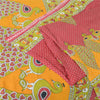 Sanskriti Vintage Sarees Pure Cotton Peacock Handmade KalamkariPrint Sari Fabric